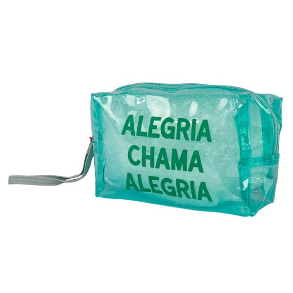 Necessaire Transparente VERDE ALEGRIA 13x9x19cm - FLORIE - UND