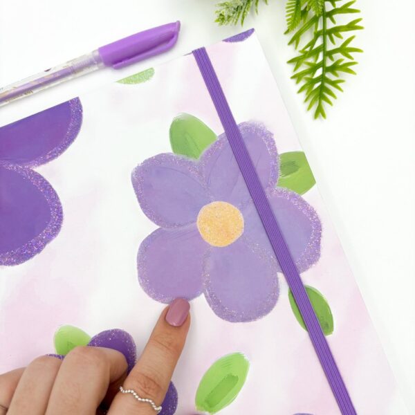 Caderno de Disco COLEGIAL Flores 10 discos - 19,8x25,5cm 80 fls - IMPORTADO - UND