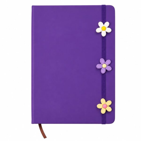 Caderno Capa Dura SKETCHBOOK  s/ Pauta Lilás Flor 14,5x15,5cm - IMPORTADO - UND
