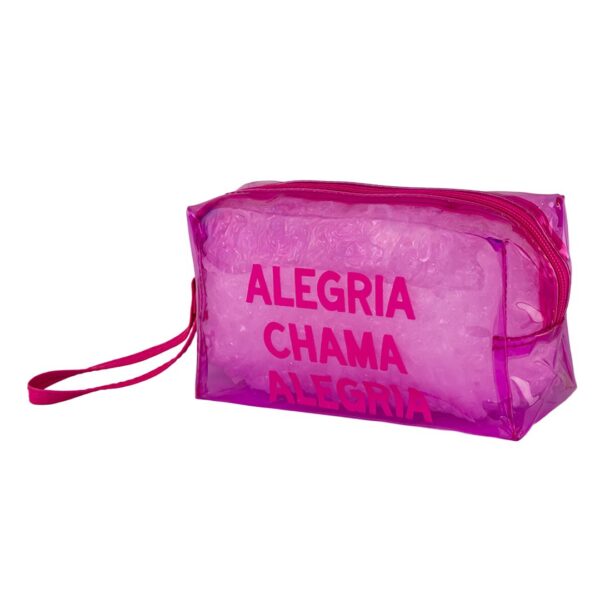 Necessaire Transparente ROSA ALEGRIA 13x9x19cm - FLORIE - UND