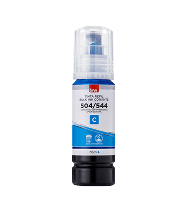 Refil de Tinta Impressora Corante 544 CIANO p/ Epson 70 ml - BRW - CX 1 UND