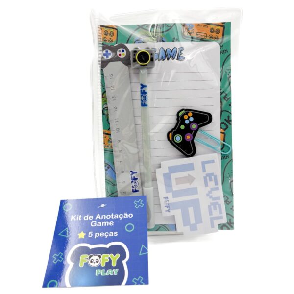 KIT de Anotações GAME 5 Peças - FOFY - UND