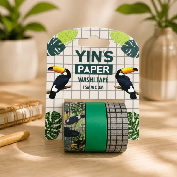 Fita Adesiva Washi Tape Tucano 15mm x 3m – YINS PAPER – BLISTER