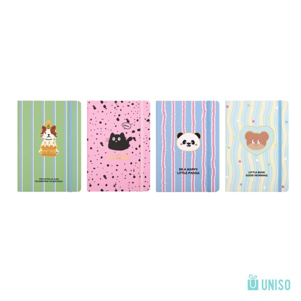Caderno A6 Capa Dura Pautado Animal 14,5x10,5cm 96 fls – UNISO – UND