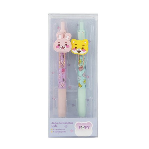 Jogo de Canetas Cute - FOFY - BLISTER 2 UND