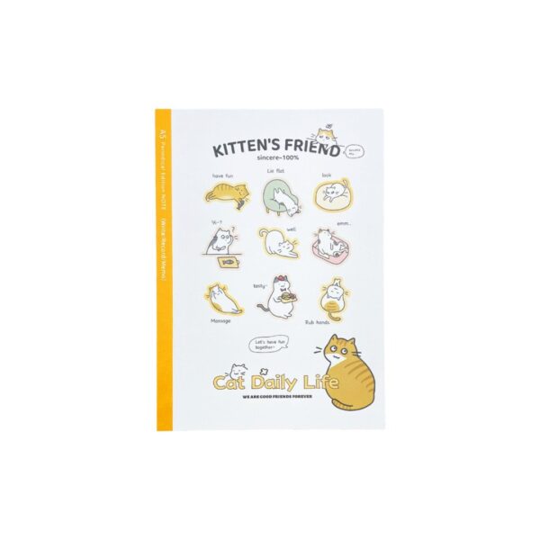 Caderno A5 Pautado Gatos Kitten's Friends 14,5x21cm - UNISO - UND