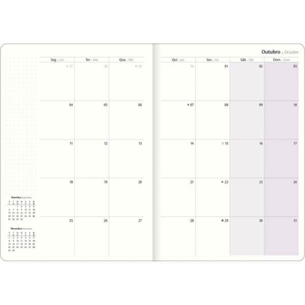 Planner Agenda Grampeado 17,8x25,4 cm WEST VILLAGE - TILIBRA - UND