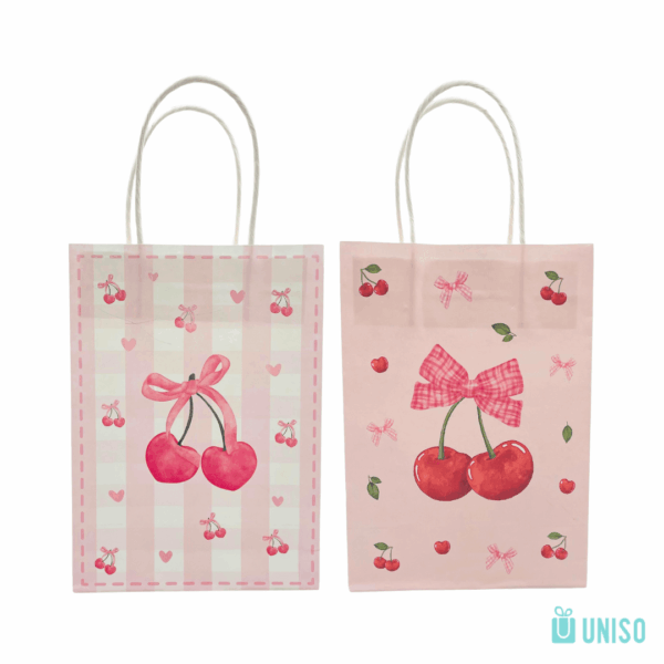Embalagem Sacola  Presente Cereja 15x 21x 8cm – UNISO – UND