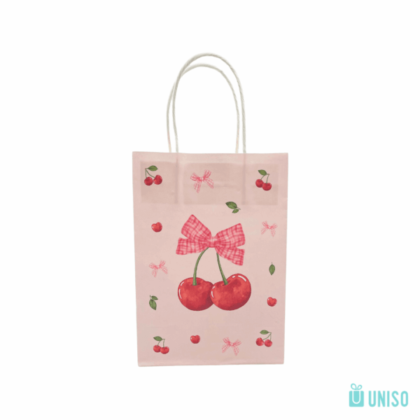 Embalagem Sacola  Presente Cereja 15x 21x 8cm – UNISO – UND